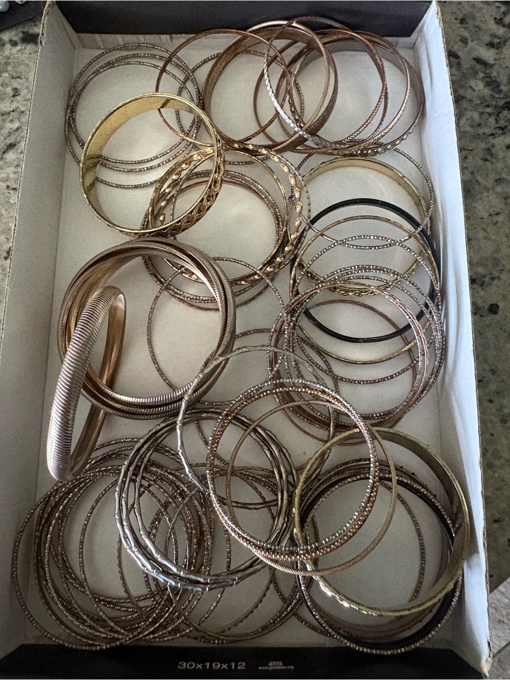 Project bundle of mixed metal bangle bracelets One size fits most Unbranded Fair